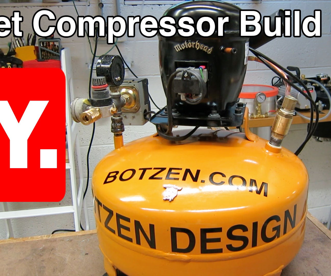 D.I.Y Ultra Quiet Shop Compressor From a Refrigerator Motor