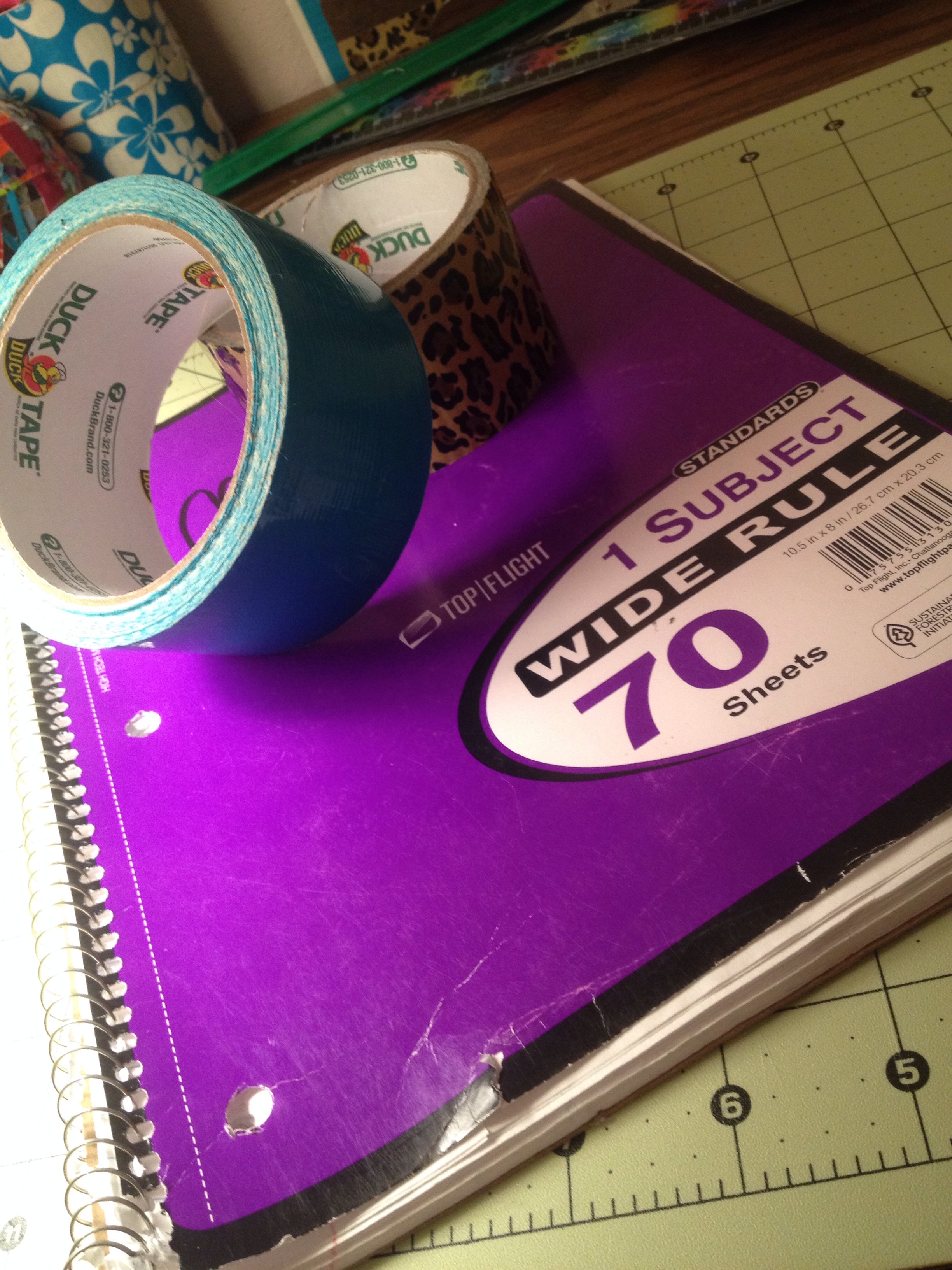 how to personalize your notebooks with duct tape 7 steps personalize your notebook