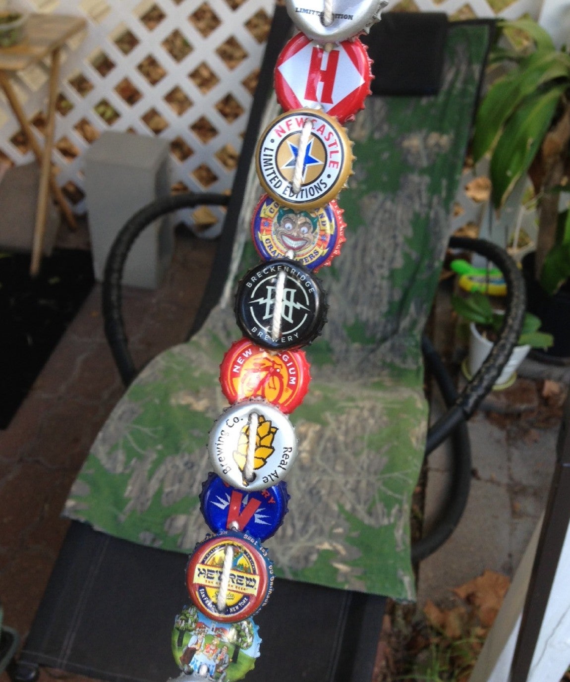 Beer Cap Garland (or Windchime) 6 Steps