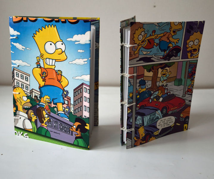 Bart Simpson Notebooks From Recycled Stuff 6 Steps