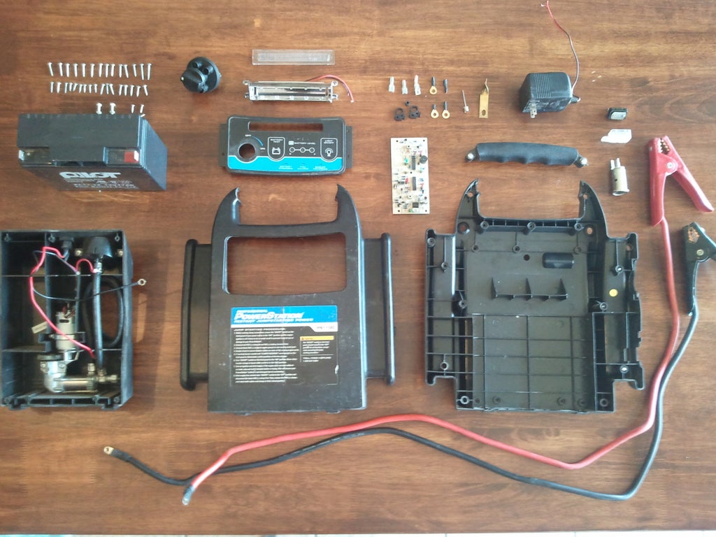 Jump Starter Compressor Hack 6 Steps Instructables