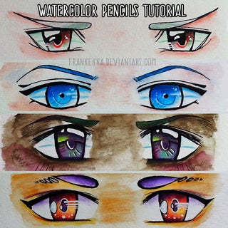 4 Ways Male Anime Eyes With Watercolor Pencils 4 Steps With Pictures Instructables