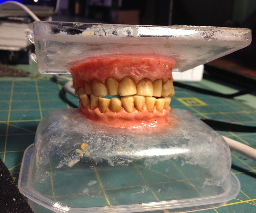 Tobacco Stained Teeth Made Out of Gum and Peanut 3 Steps Instructables