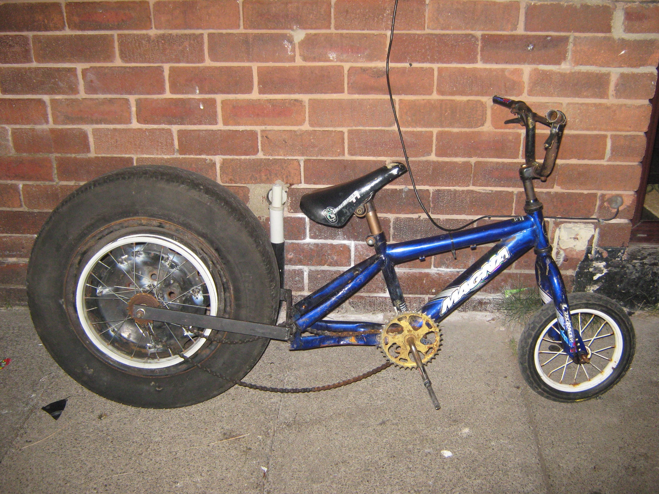 Push Bike With Car Wheel (dragster Look) Instructables