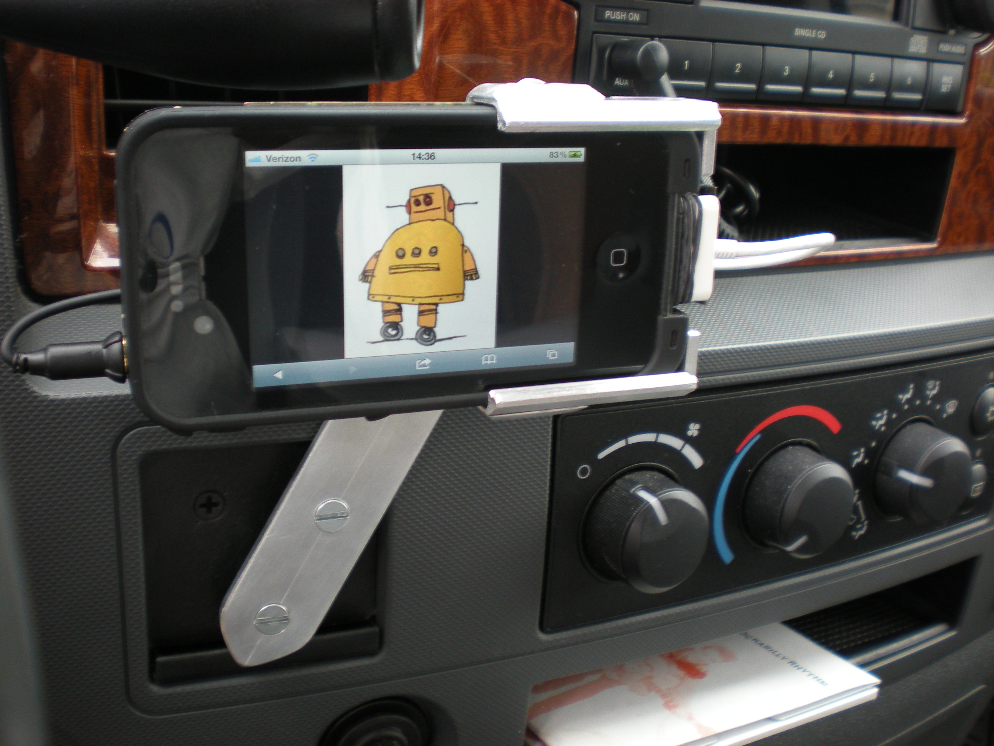 Rotating Car Mount For Iphone Out Of Recycled Electronics