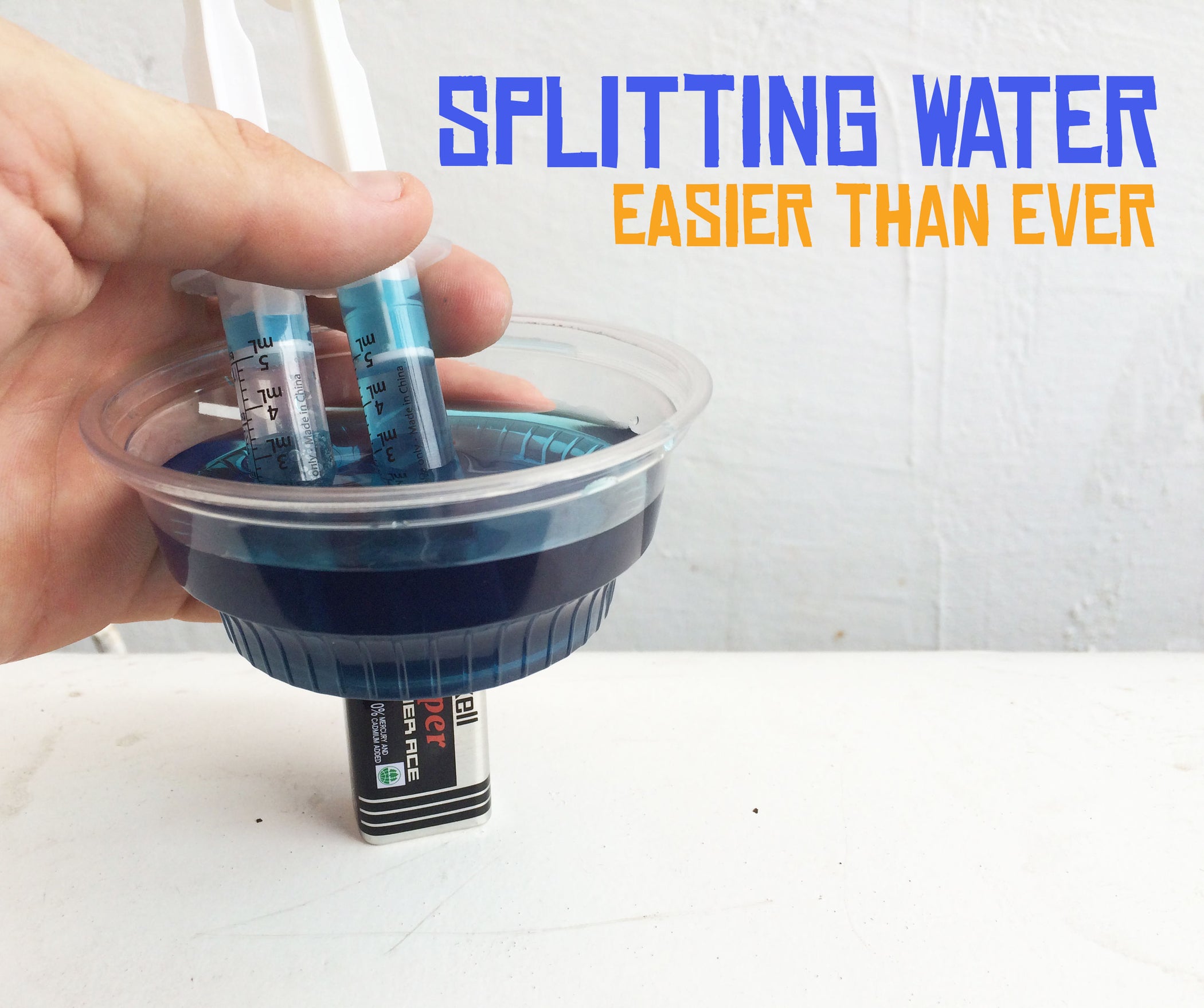 Splitting Water the Easy Way 5 Steps (with Pictures) Instructables
