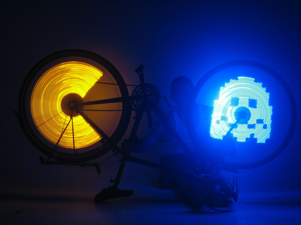 bicycle wheel led animation