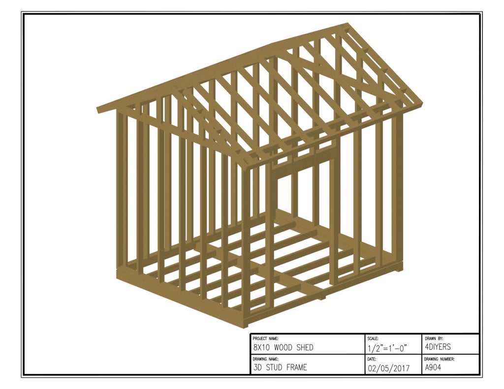 8x10 Shed Plans (Free)