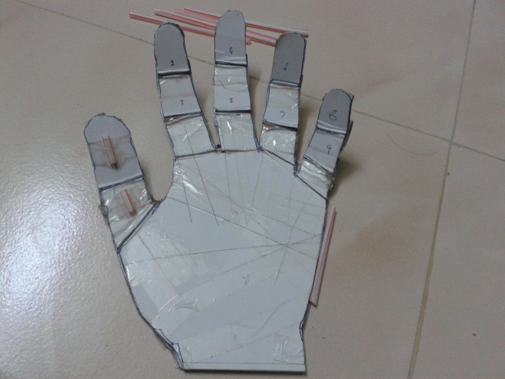 Rubber Band and Fibre Nervous Robotic Hand 7 Steps