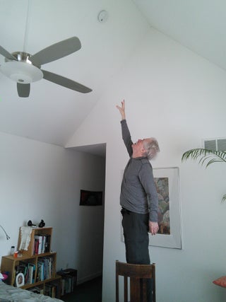 Reach A Smoke Alarm In A Cathedral Ceiling With An Alarm Arm Version 1 8 Steps With Pictures Instructables