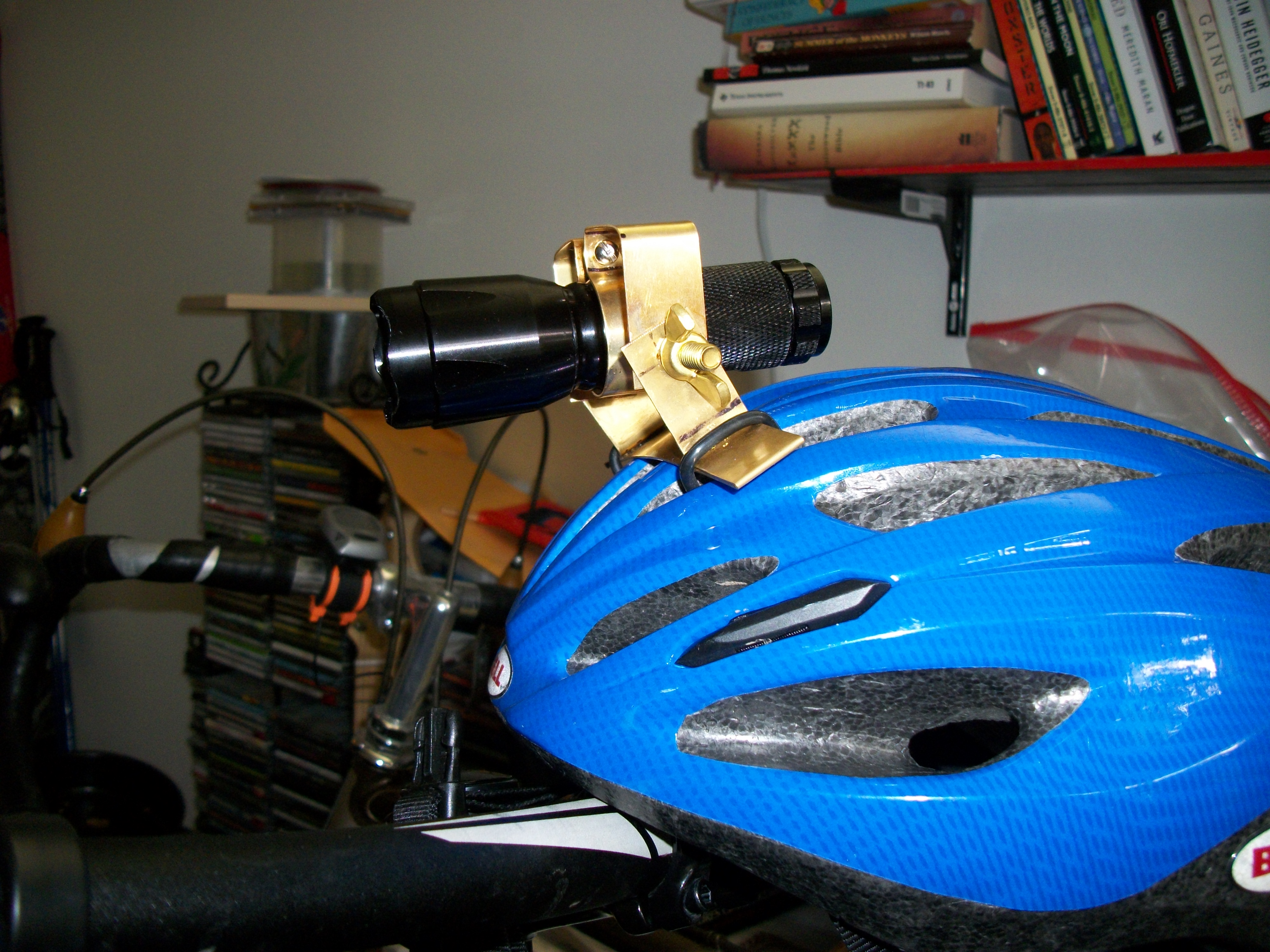 bike helmet flashlight mount