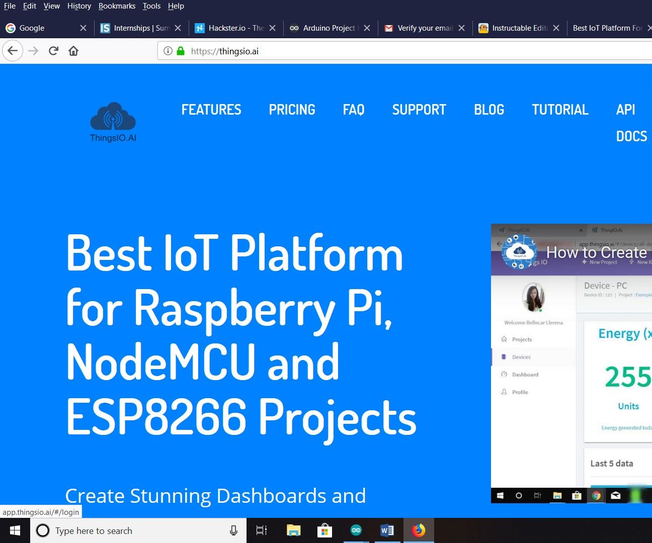 QnA VBage Motion Detector Using Thingsai.io Iot Cloud Platform