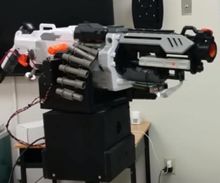 WiFi / / Android Controlled Nerf Vulcan Sentry Gun 11 Steps