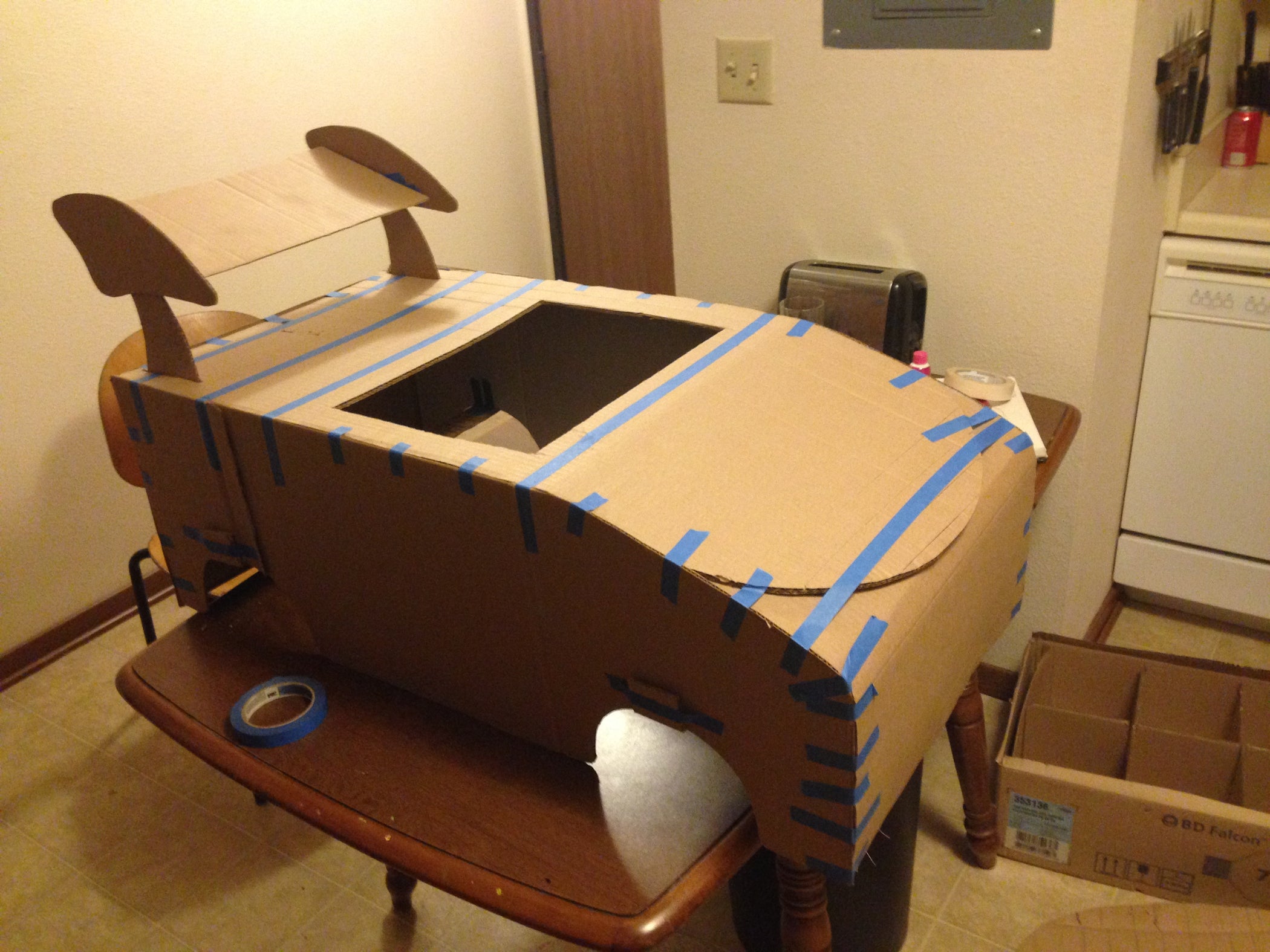 Making A Cardboard Mario Kart Frame 20 Steps Making A Cardboard Mario Kart Frame