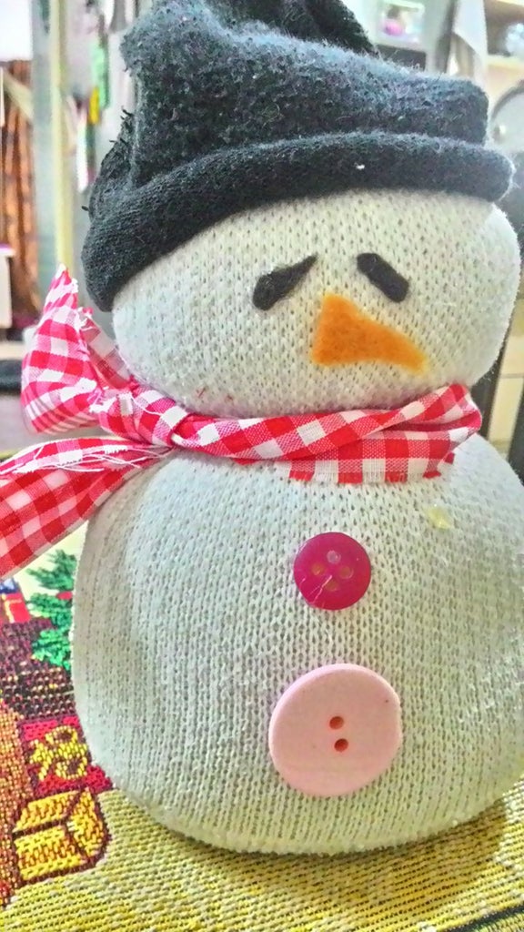 Download Free Adorable Sock Snowman 4 Steps With Pictures Instructables PSD Mockup Template