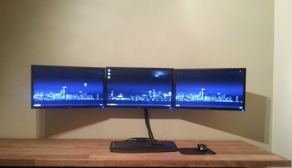Triple Monitor Wall Mount 6 Steps Instructables - Triple Monitor Wall Mount Bracket Triple Monitor Wall Mount 6 Steps Instructables - Triple Monitor Wall Mount Bracket