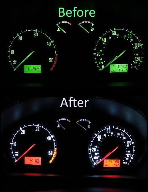 Skoda Fabia Mk1 LED Dashboard Lighting Conversion 10 Steps