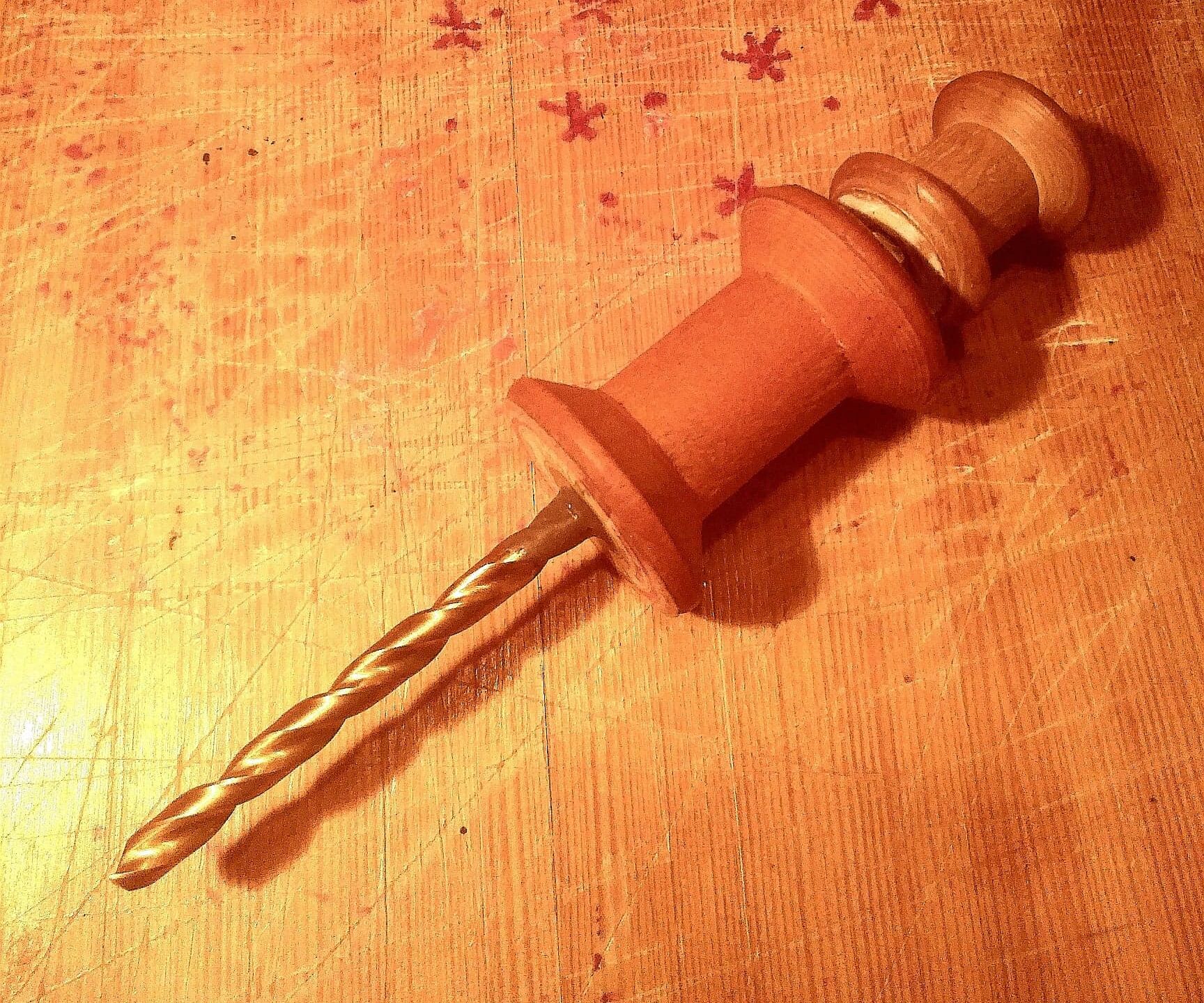 Easy Bushcraft PushDrill for Woodworking From Thread Spools 7 Steps