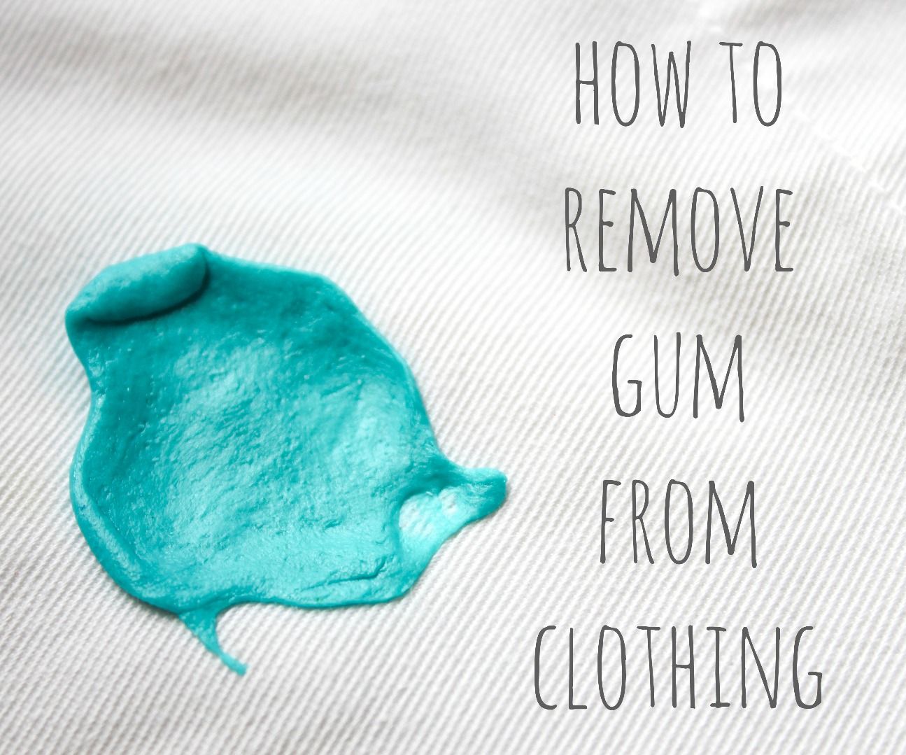 How To Remove Gum From Clothes 4 Steps With Pictures