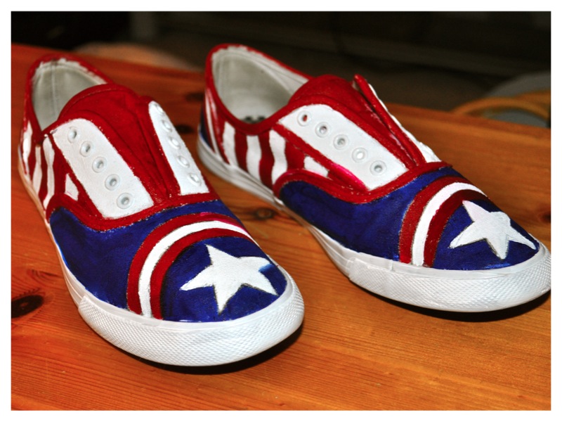 Captain America Sneakers 7 Steps (with Pictures