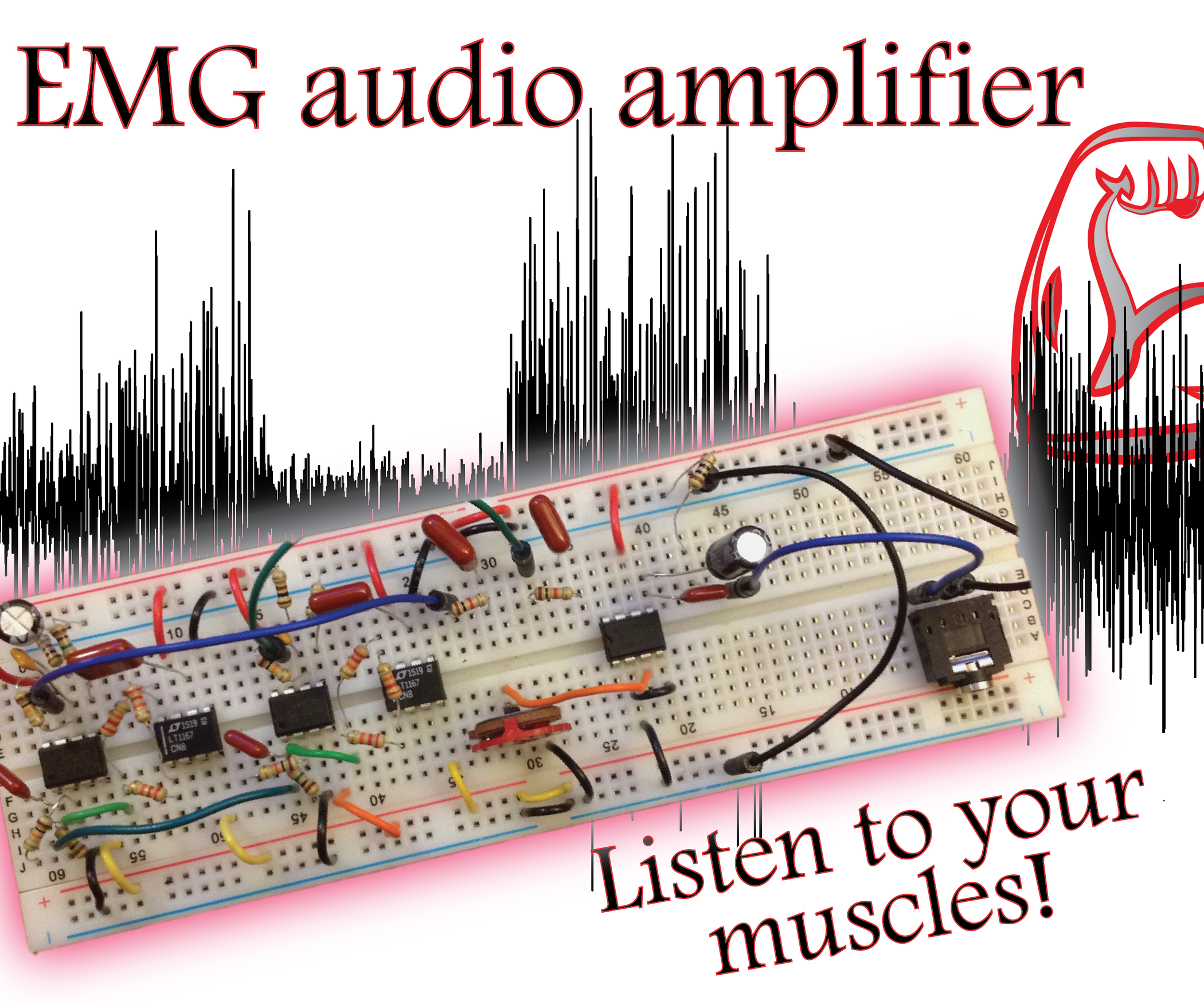 Build an EMG Audio Amplifier! (Electromyography) 8 Steps (with