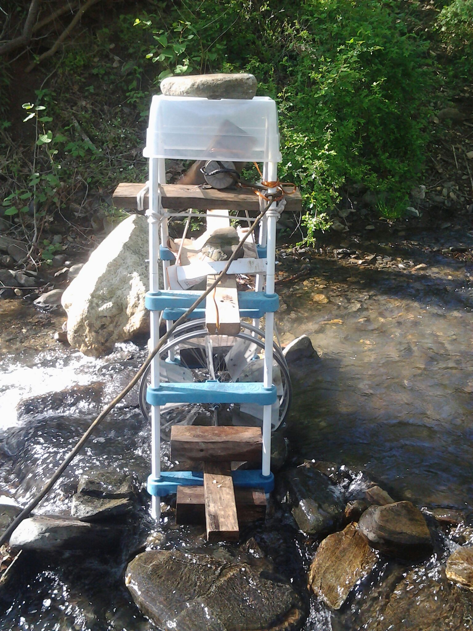 Free Homemade Water Wheel 3 Steps Instructables