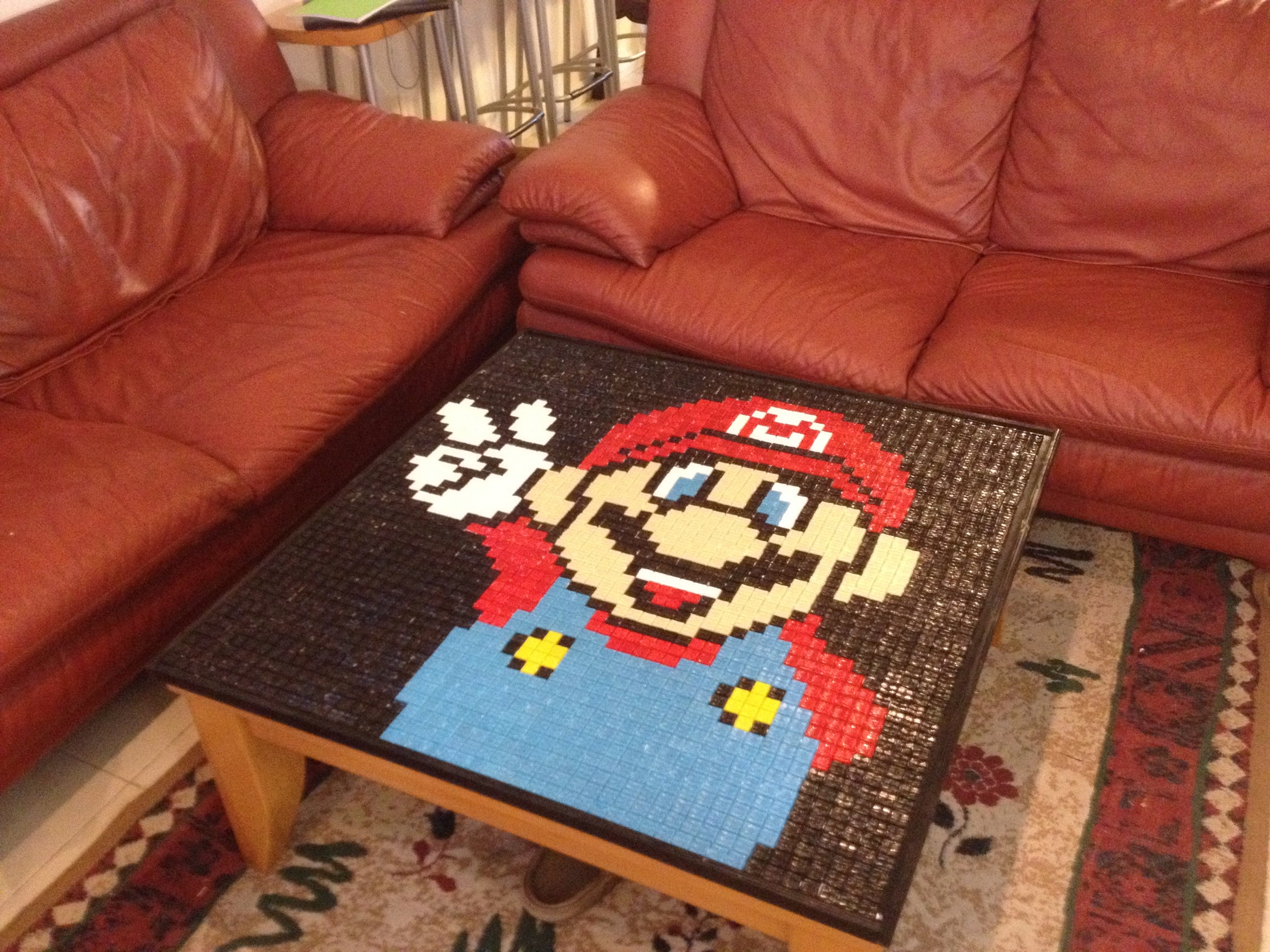 Super Mario Mosaic Table /Table Cover 6 Steps (with Pictures