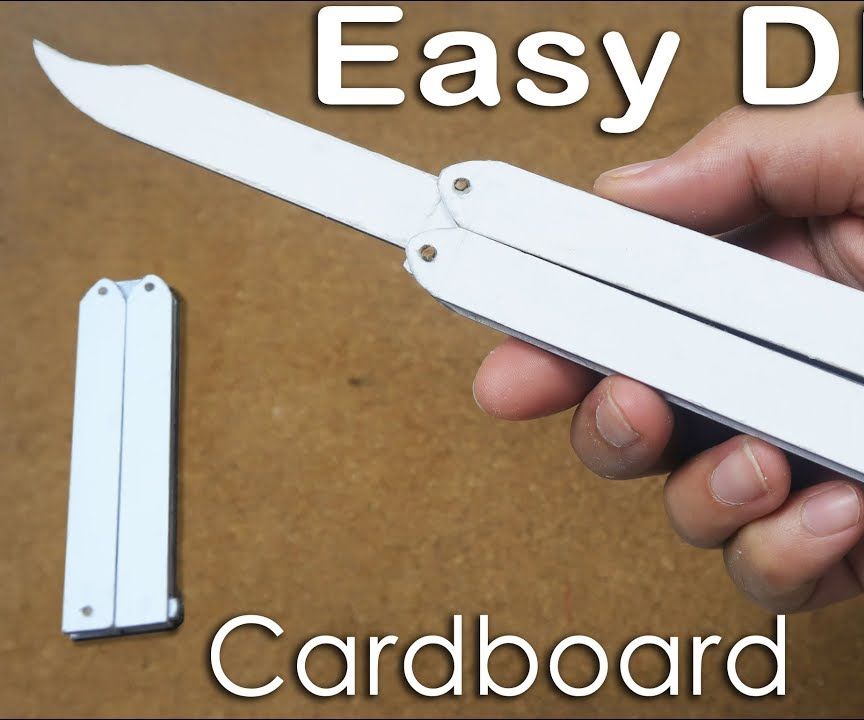 How to Make Butterfly Knife From Cardboard Instructables