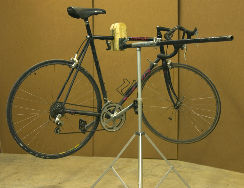 Portable Bike Repair Stand From Pony Clamp and Tripod Instructables