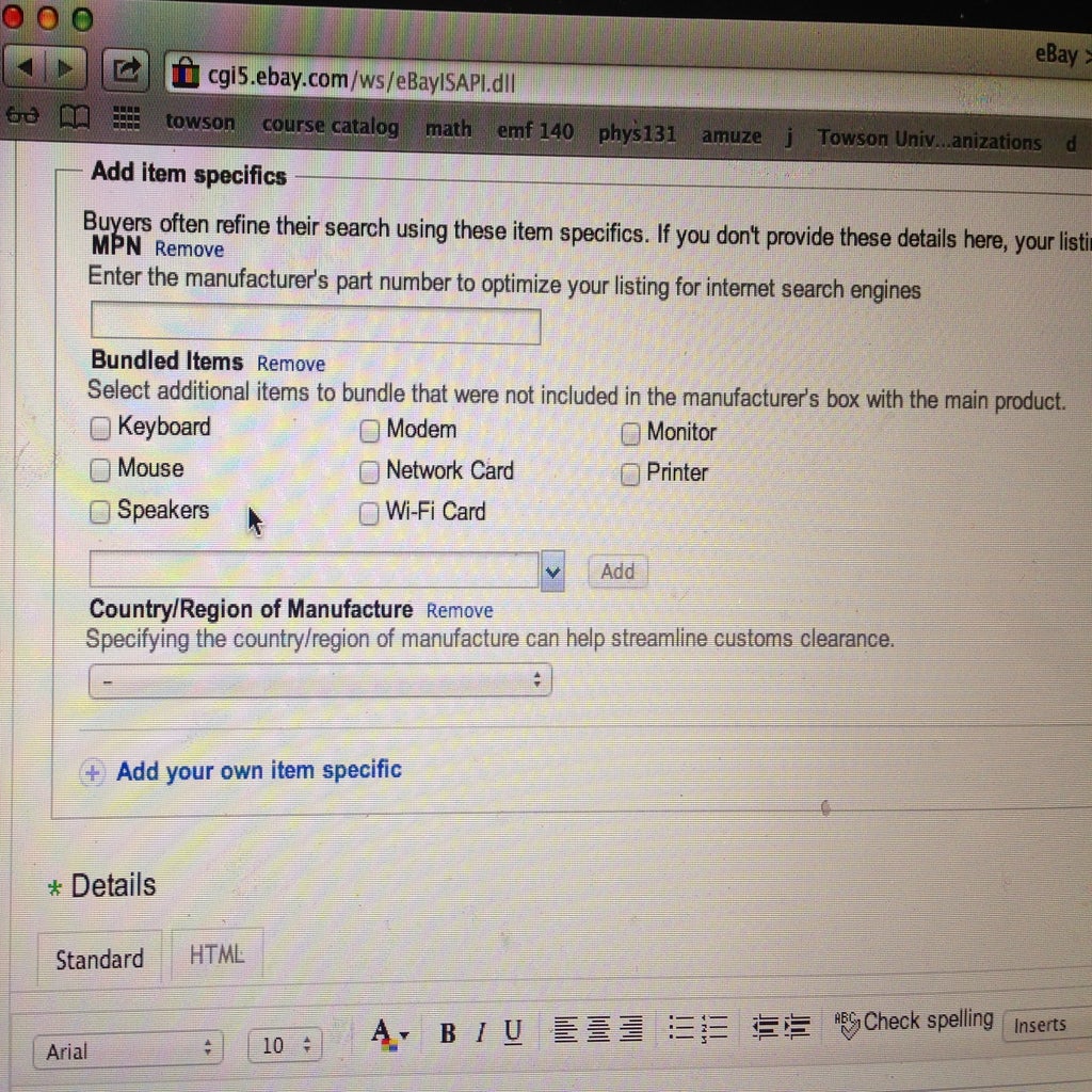 How To Sell An Item On Ebay Using The Advanced Tool Auction Style 18 Steps Instructables