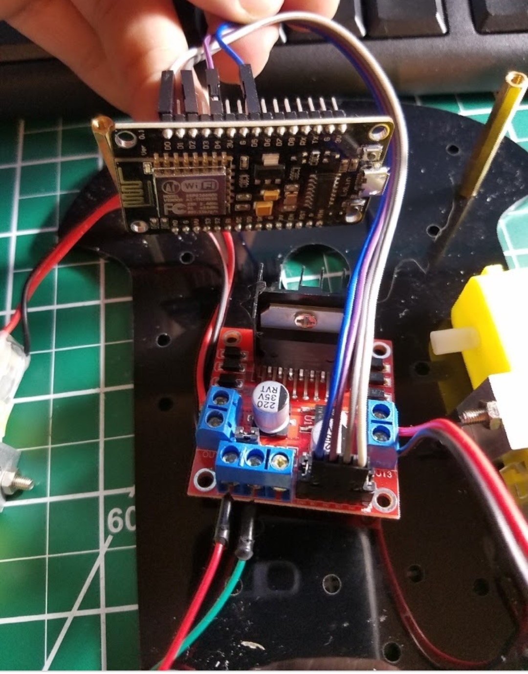 wifi controlled robot using nodemcu