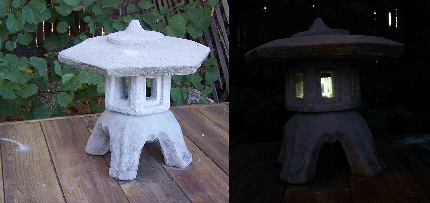 Toro Stone Lantern Solar Garden Lamp Conversion 10