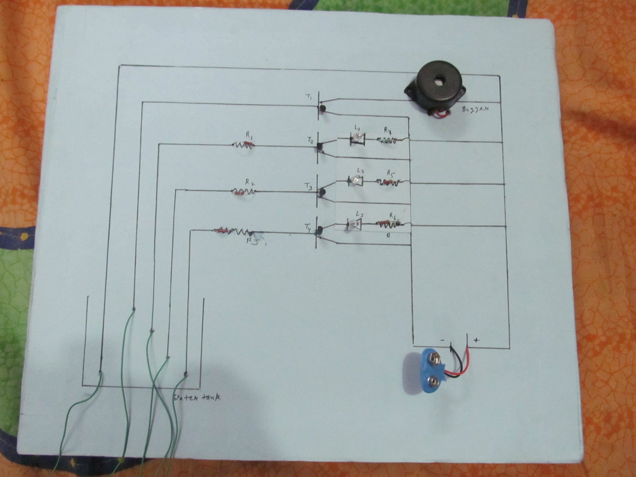 Water Level Indicator With Alarm 3 Steps Instructables