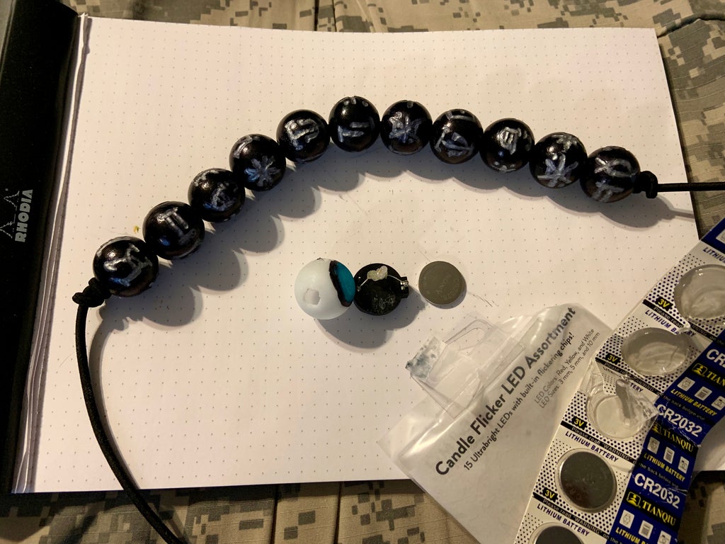 Black Panther Kimoyo Bead Bracelet With Light Up Prime Bead 3 Steps With Pictures Instructables