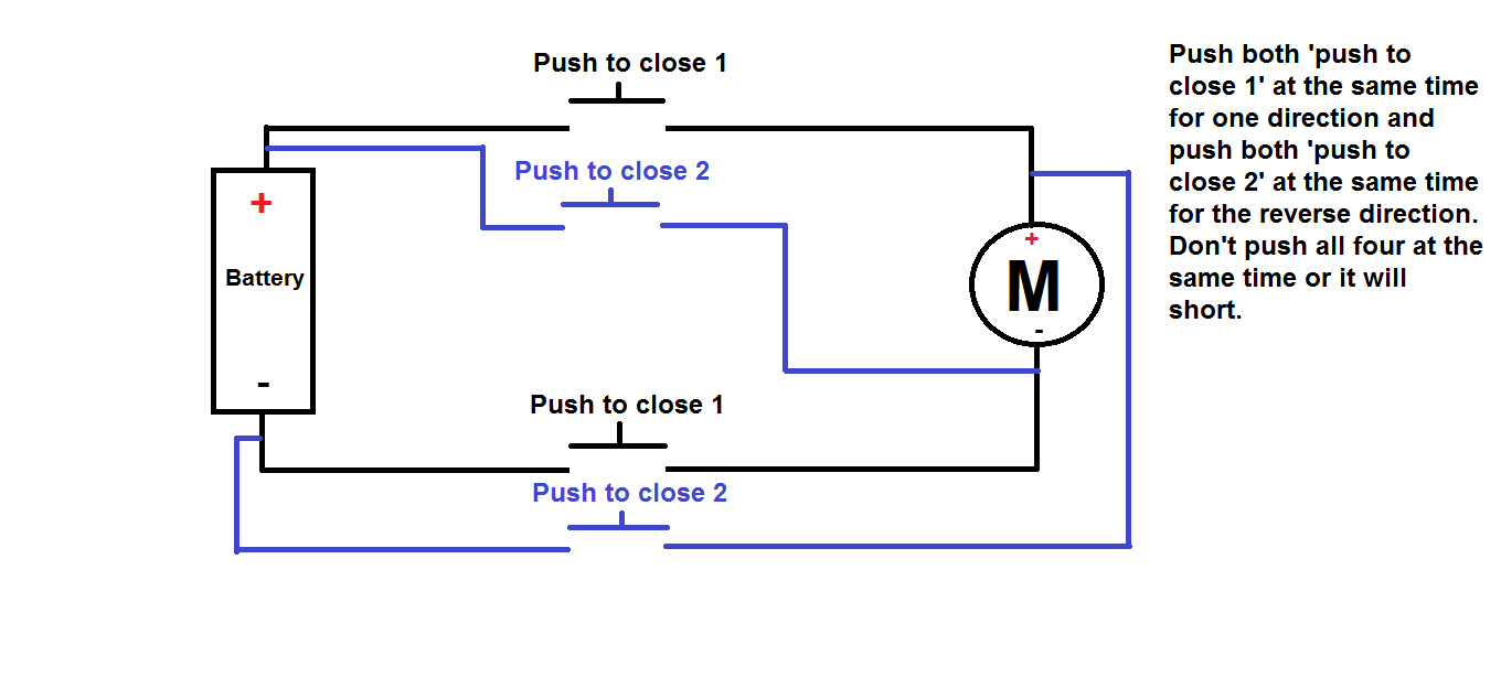 How to Reverse a DC Motor Using Buttons. Instructables