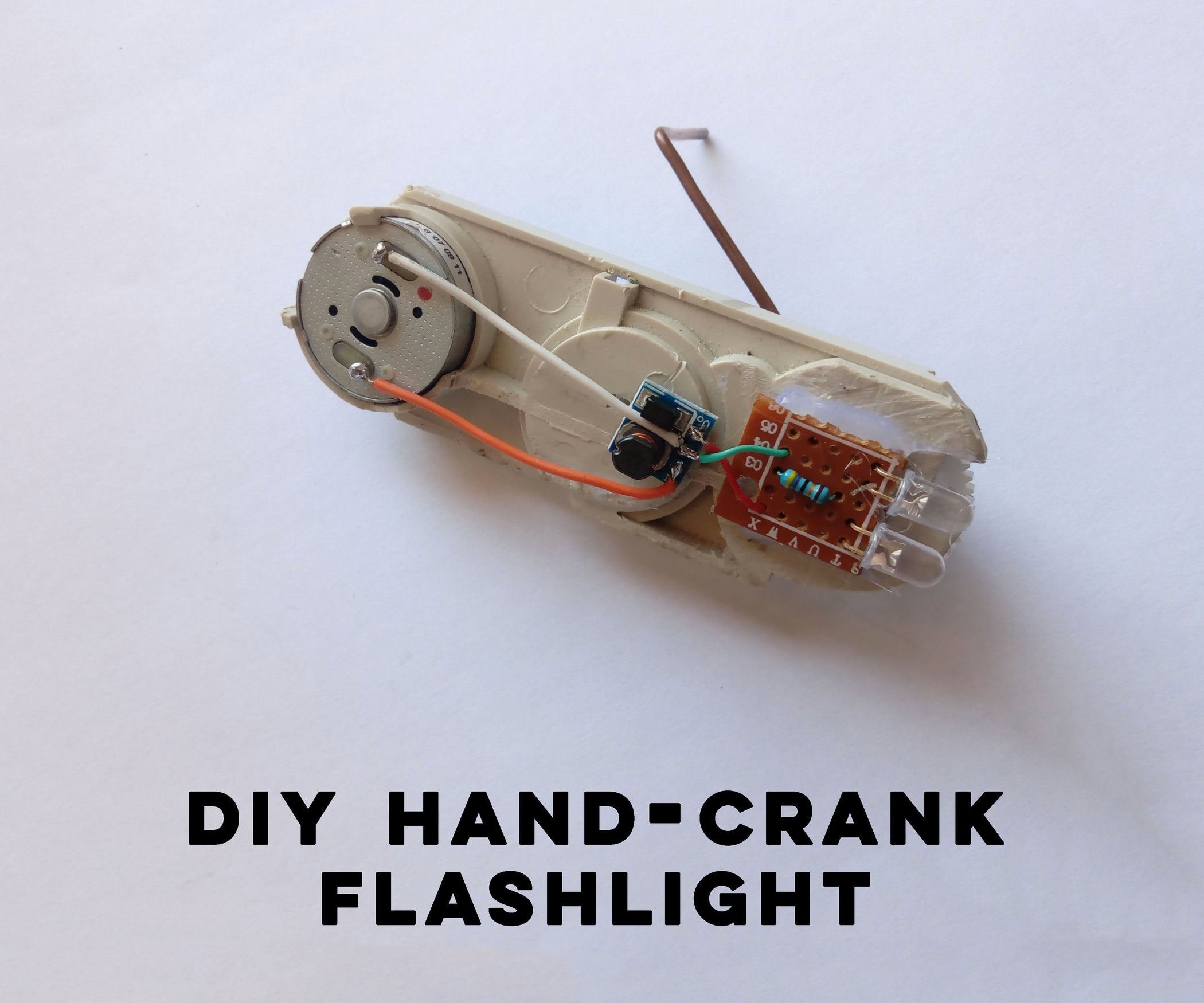 Hand Crank Flashlight From Old DVD Drive 6 Steps Instructables