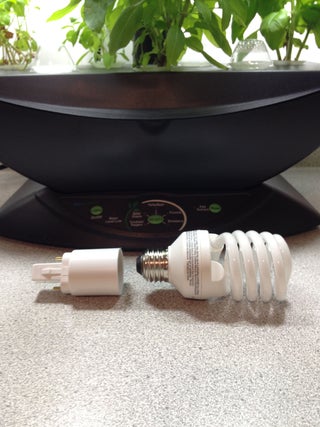 How To Use Regular Cfl Bulbs In Your Aerogarden Using Cheap Growing Light Adapters 2 50 For A Pair Instructables