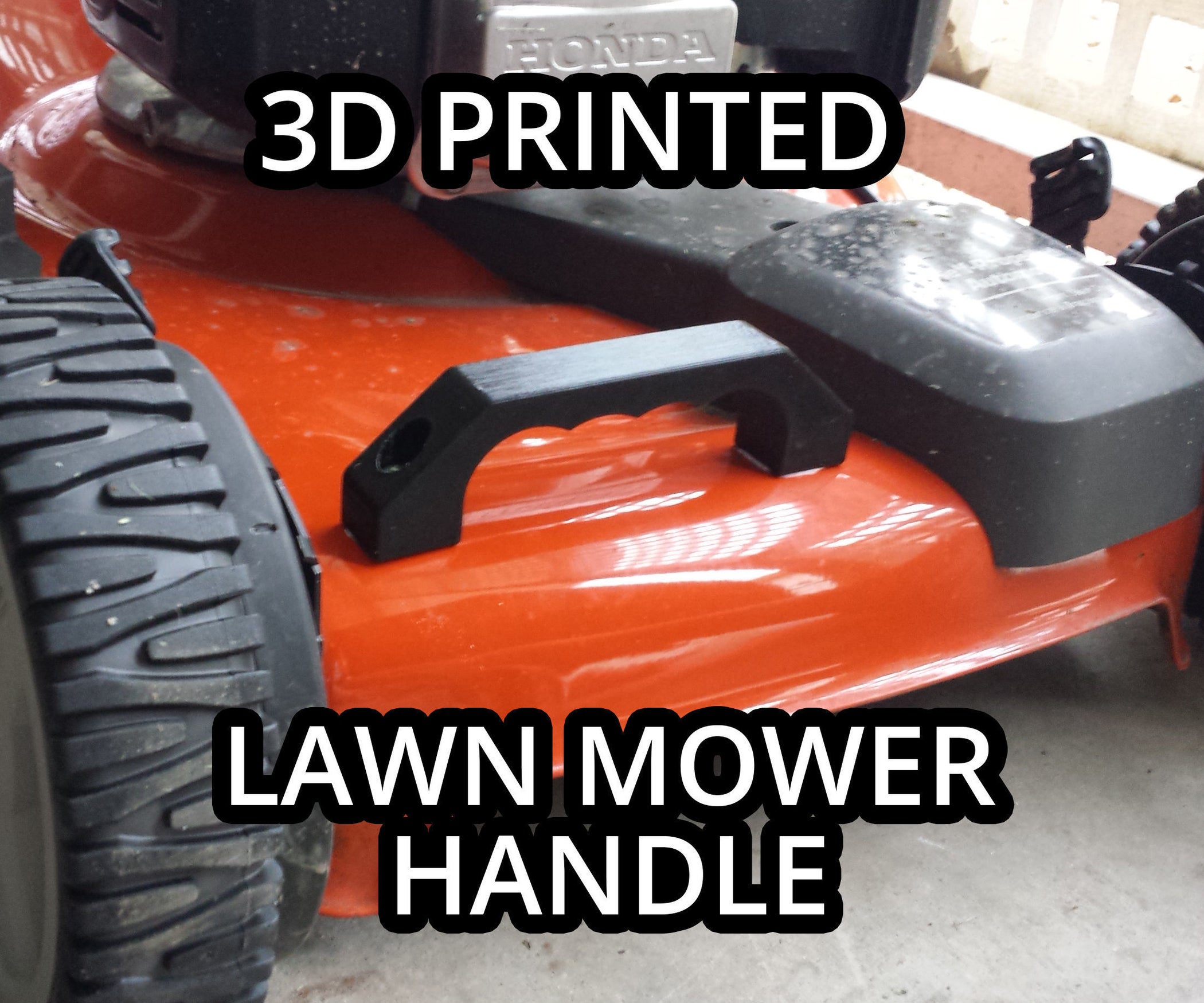 3D Printed Lawn Mower Handle 8 Steps Instructables