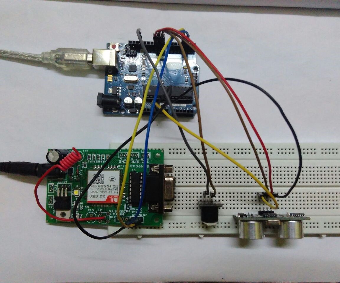 Security System Using Ultrasonic Sensor and Gsm Module 7 Steps