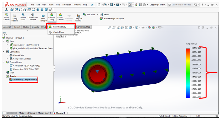 Solidworks: Static Thermal Simulation: 4 Steps