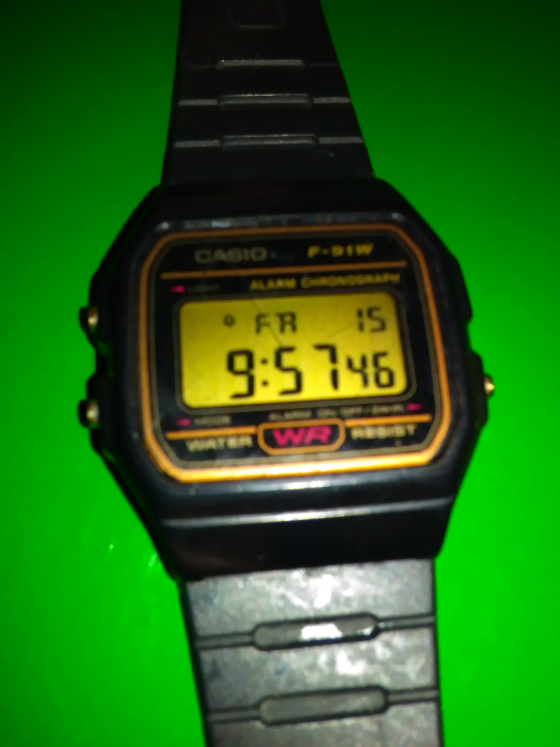 casio f91w change time