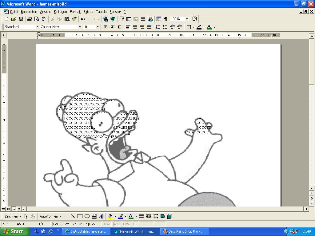 Ascii Art 5 Steps With Pictures Instructables