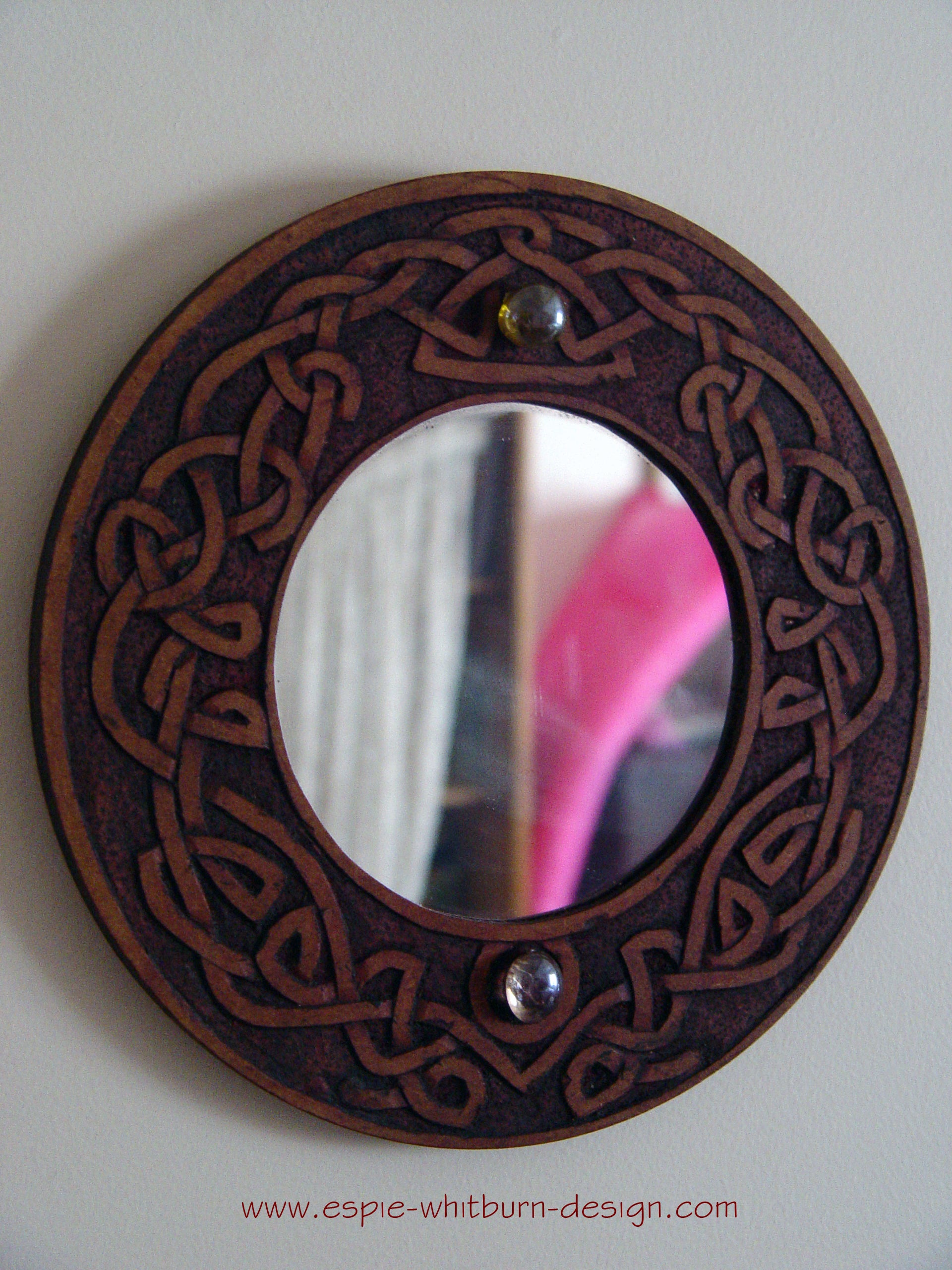 Hand Carved Celtic Knot Mirror