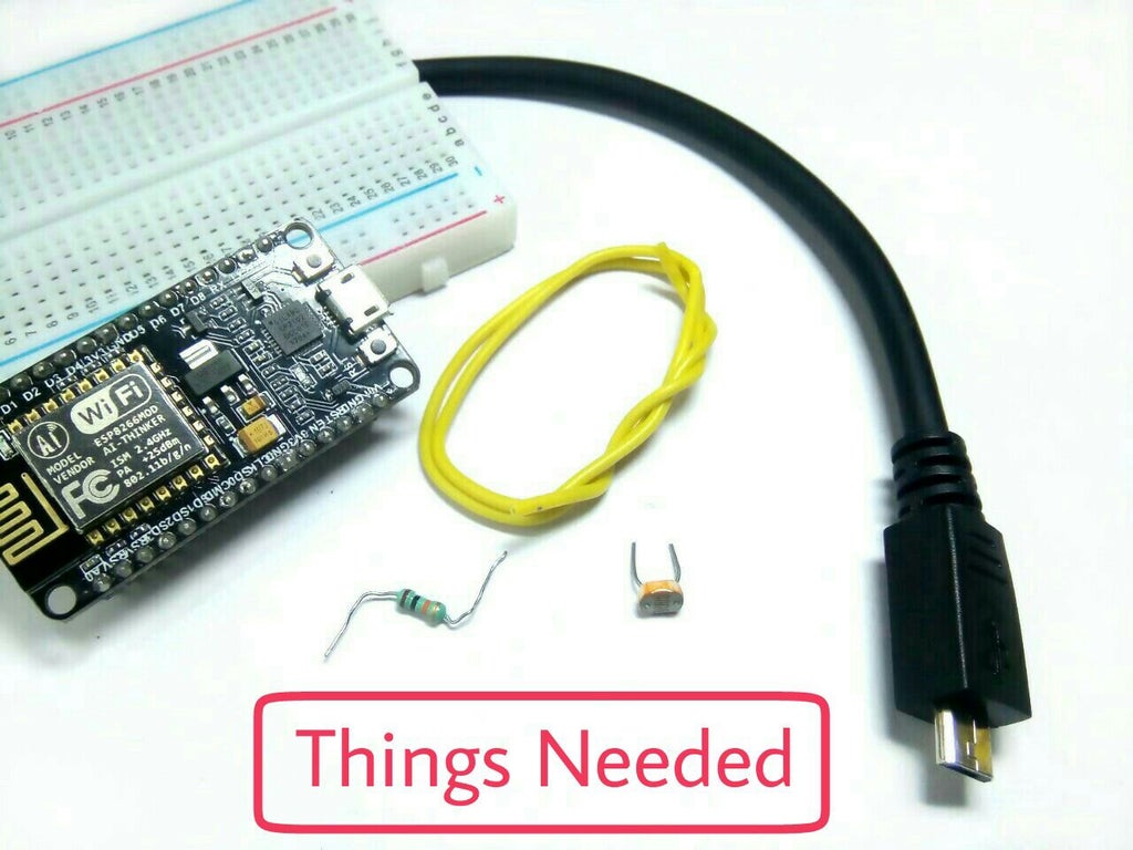 NodeMCU With LDR: 4 Steps (with Pictures)