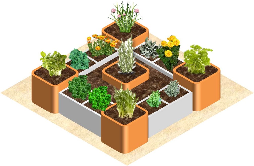 Raised Herb Garden 4 Steps