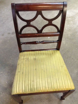 Old Wooden Kitchen Chairs  : Wooden Dining Office Kitchen Chair Brown/Black Padded.