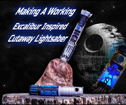 QnA VBage Excalibur Inspired Lightsaber in the Stone Cutaway