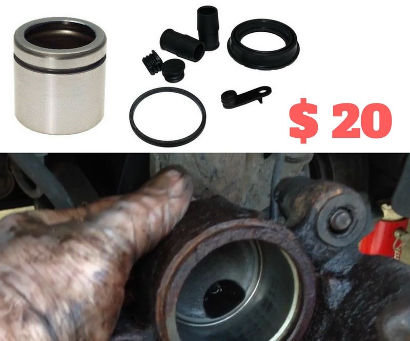 1x REAR BRAKE CALIPER REPAIR SEAL KIT and PISTONS FITS FORD FOCUS II 2004/>2012