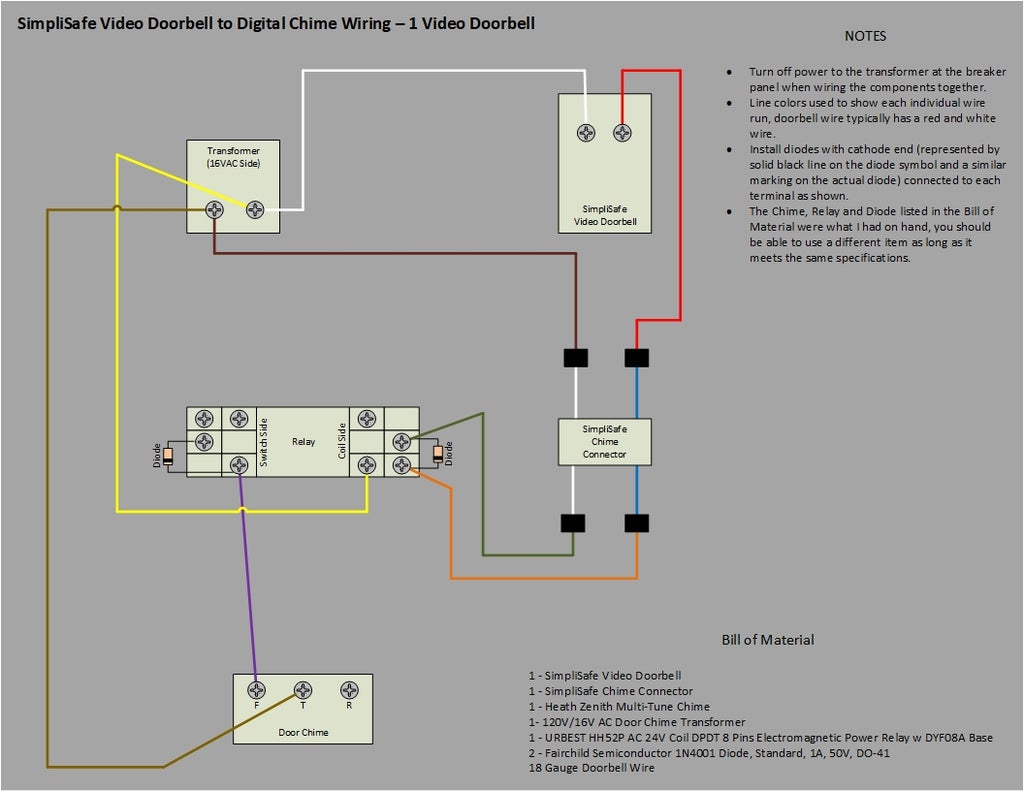 Connecting The Simplisafe Video Doorbell To A Digital Chime 6 Steps Instructables
