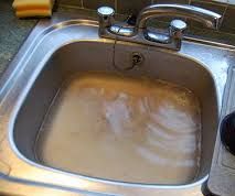 sink blocked beyond u bend